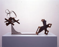 Daveeno, 2000 / 
stainless steel, steel / 
33 3/4 x 63 x 20 1/2 in (84 x 157.5 x 51 cm) (two elements)