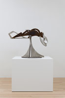 Mark di Suvero / 
Trajectory, 2004 / 
stainless steel, steel / 
30 x 44 x 24 1/2 in. (76 x 11 x 62 cm)