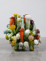 Matt Wedel / 
Flower tree, 2013 / 
ceramic / 
45 x 48 x 39 in. (114.3 x 121.9 x 99.1 cm) / 
Private collection