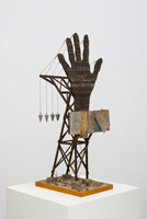 Michael C. McMillen / 
Finger Tension Tower 1, 1980 / 
wood, metal, desert detritus / 
29 1/4 x 11 1/2 x 12 1/2 in. (74.3 x 29.2 x 31.8 cm)