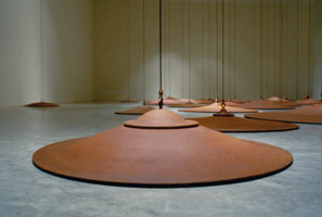 Peter Shelton / Slipper #24, from sixtyslippers, 1997 / cast iron / 60 discs of variable dimensions