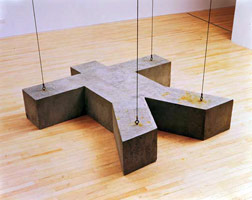 Peter Shelton / 
deadman, 1985 - 86 / 
cast concrete / 
14 x 72 x 70 in (35.6 x 182.9 x 177.8 cm) 