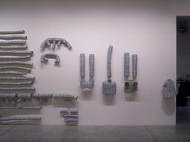 godspipes, 1997 - 98 / 
      East wall (detail)  / 
      mixed media / 
      dimensions variable (189 elements)