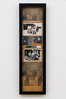 R.B. Kitaj / 
_ _ _ _ _'s Confession, 1964 / 
collage on wood / 
Sheet: 24 x 6 in. (61 x 15.2 cm) / 
Framed: 25 3/8 x 7 1/2 in. (64.5 x 19.1 cm)