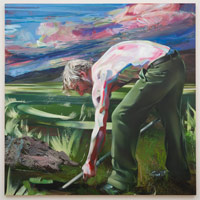 Rebecca Campbell / 
Dig, 2013 / 
oil on canvas / 
80 x 80 in. (203.2 x 203.2 cm)