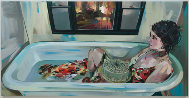 Rebecca Campbell / 
Romancing the Apocalypse, 2011 / 
oil on canvas / 
48 x 96 in. (121.9 x 243.8 cm) / 
Private collection