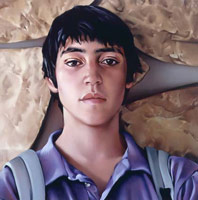 Rebecca Campbell / 
Unwritten: Kai, 2004 / 
      oil on canvas / 
      48 x 48 in. (121.9 x 121.9 cm) / 
      Private collection 