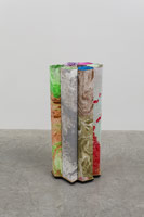 Richard Deacon / 
Housing 5, 2012 / 
Marbling on folded STPI handmade paper, constructed with magnet button / 
43 1/2 x 19 3/4 x 15 3/4 in. (110.5 x 50.2 x 40 cm)