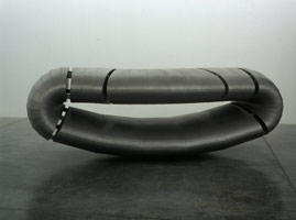 Nothing is allowed., 1994 / 
stainless steel / 
47 x 118 x 55 in (119.4 x 299.7 x 139.7 cm)