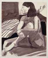 Richard Diebenkorn / Untitled (#533), c. 1962-66 / pencil and ink wash on paper / 17 x 14 in.