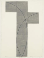 Robert Mangold / 
Column Structure III, 2006 / 
      pastel and black pencil on paper / 
      30 x 22 1/2 in (76.2 x 57.2 cm)