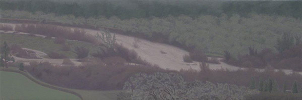 Flooded Creek, 2006 / 
      oil on polyester / 
      6 x 18 in. (15.2 x 45.7 cm) / 
      Private collection