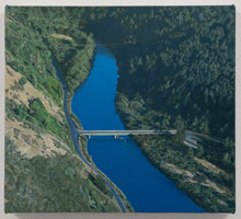 Sandra Mendelsohn Rubin / 
Bridge Over the Navarro, 2013 / 
 oil on polyester / 
6 1/2 x 7 1/4 in. (16.5 x 18.4 cm)