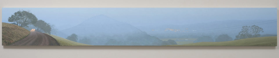 Winter Fog on Peachland Road, 2008 - 2010 / 
oil on polyester / 
21 x 152 in (53.3 x 386.1 cm) / 