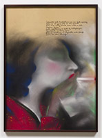 Terry Allen / 
Full Swing, 2001 / 
pastel & ink / 
30 1/2 x 22 1/2 in (77.5 x 57.1 cm)
