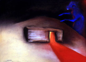Terry Allen / 
Inside Outside, 2000<br
pastel<br
22-1/2 x 30-1/2 in (57.2 x77.5 cm)