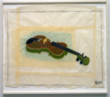 Study for Vincent's Violin IV, 1999 / 
mixed media on paper / 
30 1/2 x 36 in (77.5 x 91.4 cm) / 
34 x 39 in (86.4 x 99 cm)(fr) / 
Private collection