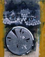 Day to Day, 2005 / 
        collage & acrylic on canvas / 
        54 x 43 in. (137.2 x 109.2 cm) / 
        Private collection