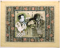 Study for The Gift, 2004 / 
        mixed media and perforations on paper / 
        Paper: 39 x 50 3/4 in. (99.1 x 128.9 cm) / 
        Framed: 45 1/2 x 57 1/8 in. (115.6 x 145.1 cm) / 
        Private collection