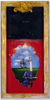 The Difficult Crossing Revisited, 1993 / 
oil, gold leaf on wood and canvas / 
40 1/2 x 25 1/4 in (102.9 x 64.1 cm)