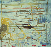 Tony Berlant /  
The Gates, 1989 / 
found tin on plywood with steel brads / 
102 x 96 in. (259.1 x 243.8 cm) / 
Private collection, Corona del Mar, CA