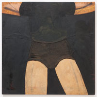 Tony Berlant / Amazon, 1963 / cloth, polyester resin, oil and enamel on plywood / 48 x 48 in (121.9 x 121.9 cm)