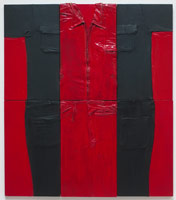 Tony Berlant / Self Portrait #2, 1963 / cloth, polyester resin and enamel on plywood / 43 x 38 in (109.2 x 96.5 cm)