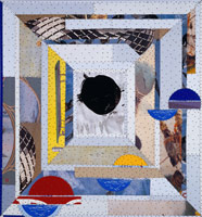 Dick's Influence (#77-1992), 1992 / 
found metal collage mounted on plywood / 
30 1/4 x 28 in (76.8 x 71.1 cm) / 
Private collection