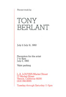 Tony Berlant announcement, 1982