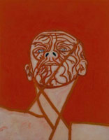 Tony Bevan / 
Head and Neck (PC077), 2007 / 
      acrylic & charcoal on canvas / 
      35 1/2 x 28 in. (90.2 x 71.1 cm)
