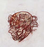 Tony Bevan / 
Head, 2012 / 
pigment and acrylic on canvas / 
30 1/4 x 28 in. (76.8 x 71.1 cm)