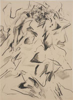 William Brice / 
Reclining Figure, 1961 / 
      charcoal on paper / 
      26 1/4 x 19 1/4 in. (66.7 x 48.9 cm) / 
      WBr10-4