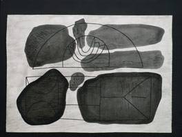 Untitled #26, 1990 / 
watercolor / 
29 1/2 x 41 3/4 in (74.9 x 106 cm) (uf) 40 1/4 x 52 1/4 in (102.2 x 132.7 cm) (fr) / 
Private collection