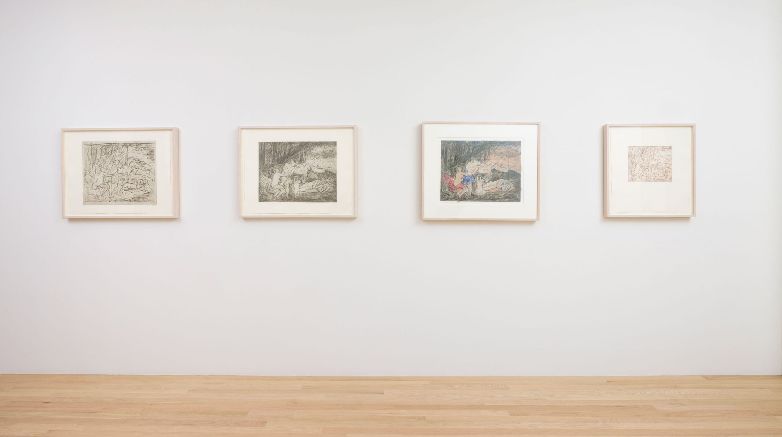 Installation photography, Leon Kossoff: Transcriptions from Poussin