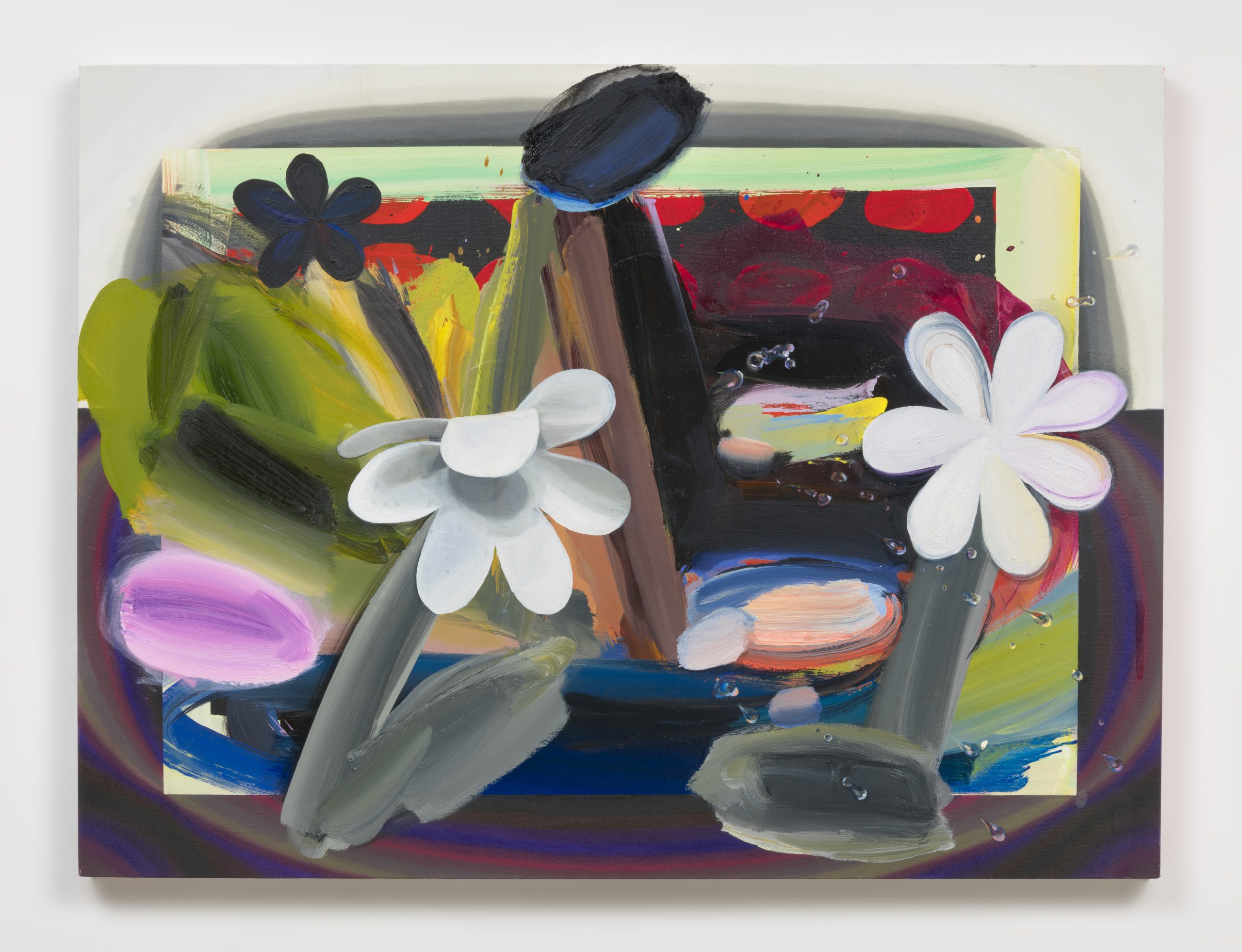 Raychael Stine, ophelia 3 (weeping dreaming river jammer with daisies and black violet), 2021