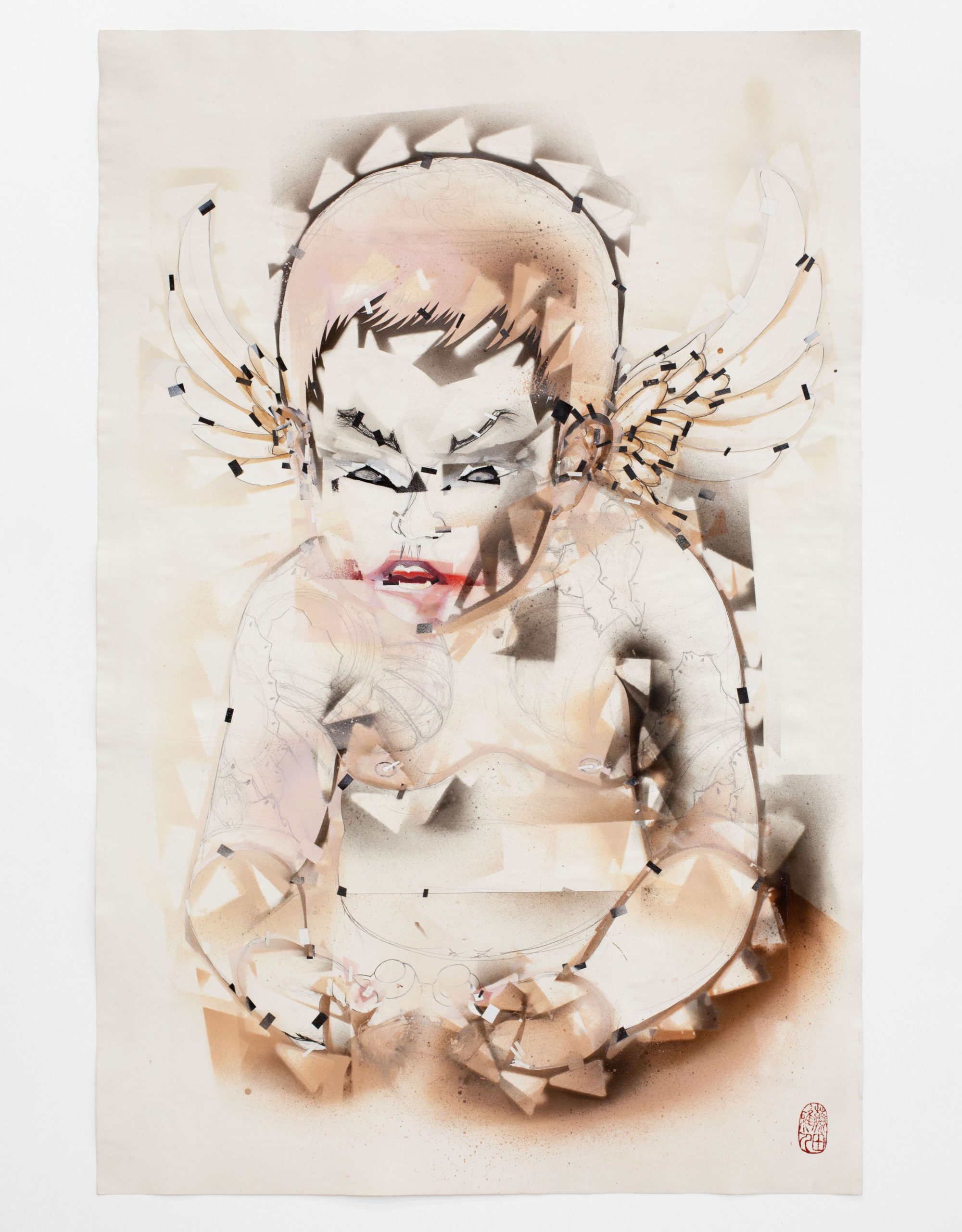 Gajin Fujita Study of Angelic Intervention, AI (Angel #2), 2024