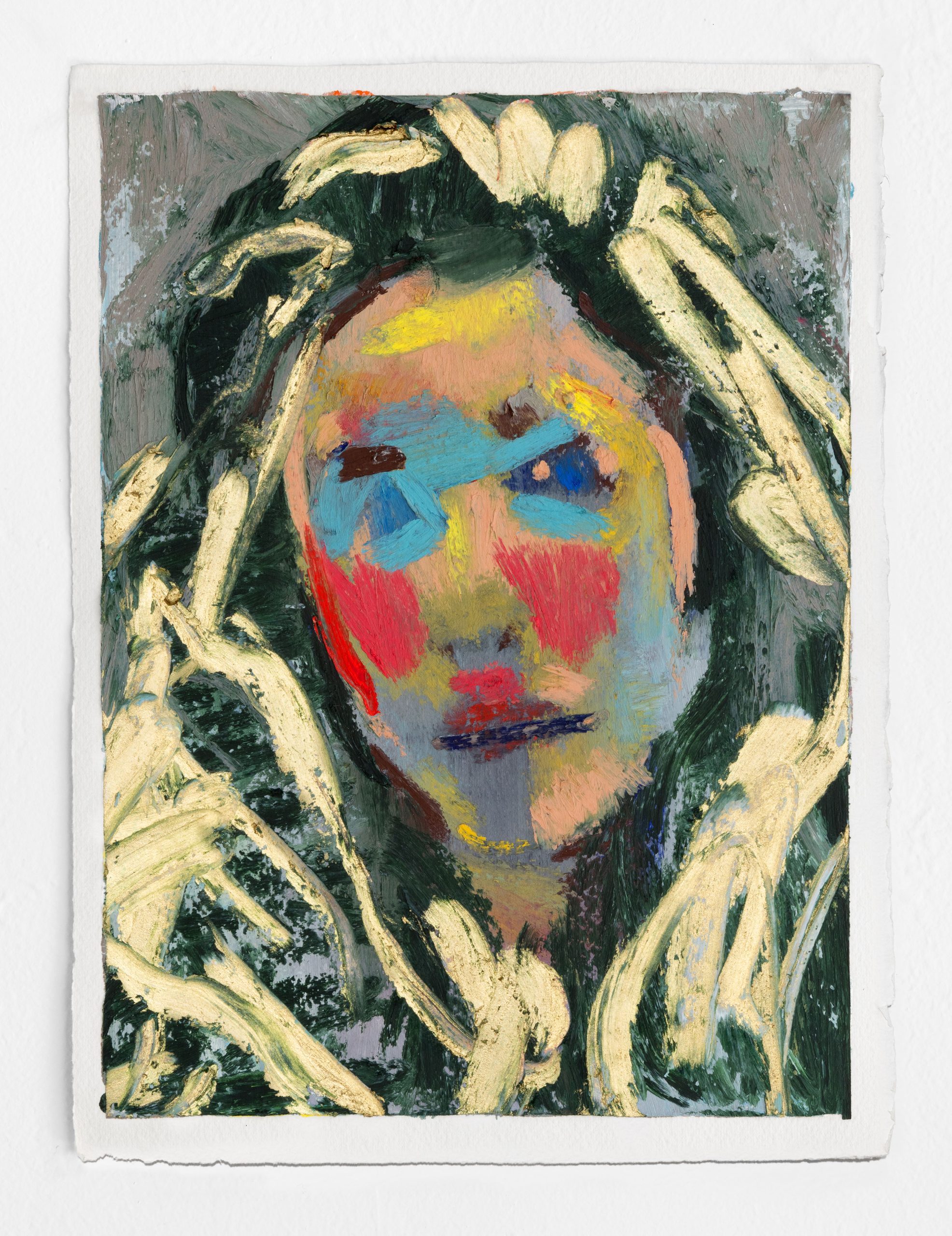 Rebecca Campbell Self Portrait with Gold Hair, 2025