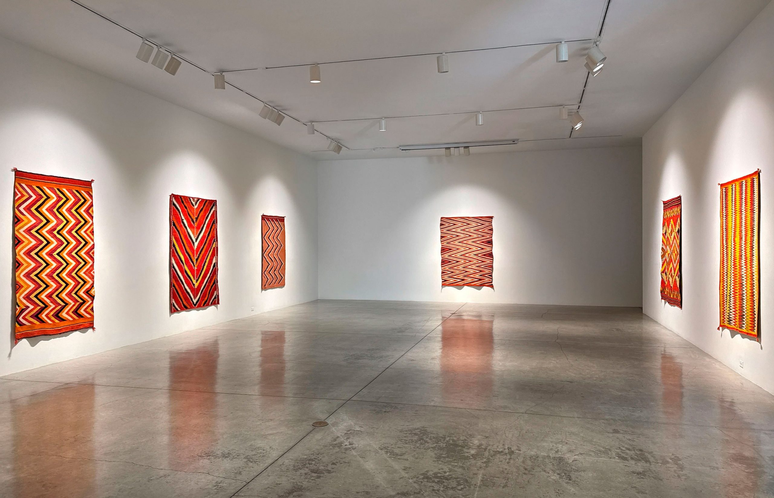 Installation photography Navajo Blankets from the Collection of Tony Berlant